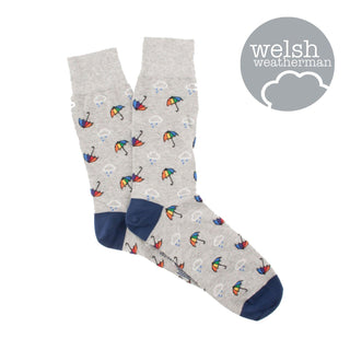 Men's Welsh Weatherman x Corgi Shower Cotton Socks - Corgi Socks