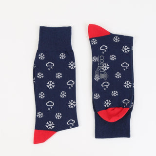 Men's Welsh Weatherman x Corgi Snow Cotton Socks - Corgi Socks