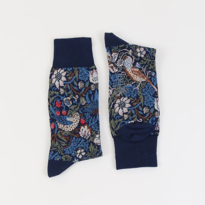 Men's William Morris Strawberry Thief 1883 Cotton Socks - Corgi Socks