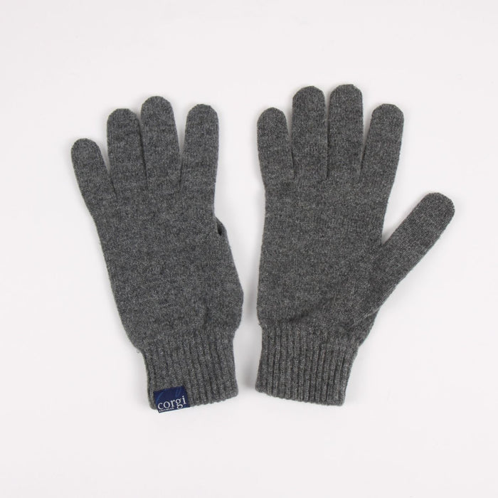 Pair of gray gloves on a white background

