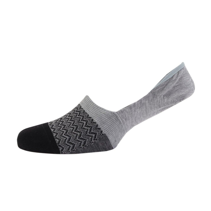 Mini Chevron Mercerised Cotton Invisible Socks - Corgi Socks