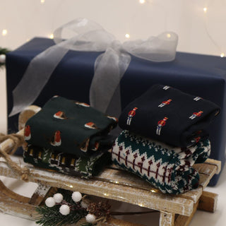 Men's Christmas Nutcracker Cotton Socks