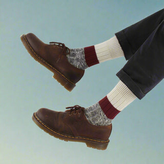 Men's Mid Stripe Pure Cotton Boot Socks