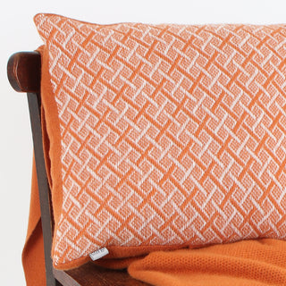 Geometric Patterned Wool Cushion