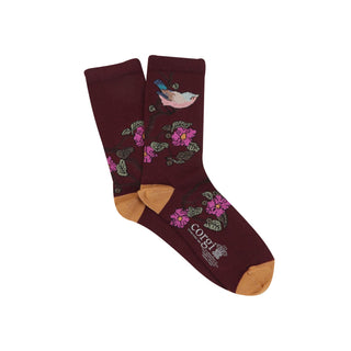 Oriental Bird Cotton Socks - Corgi Socks