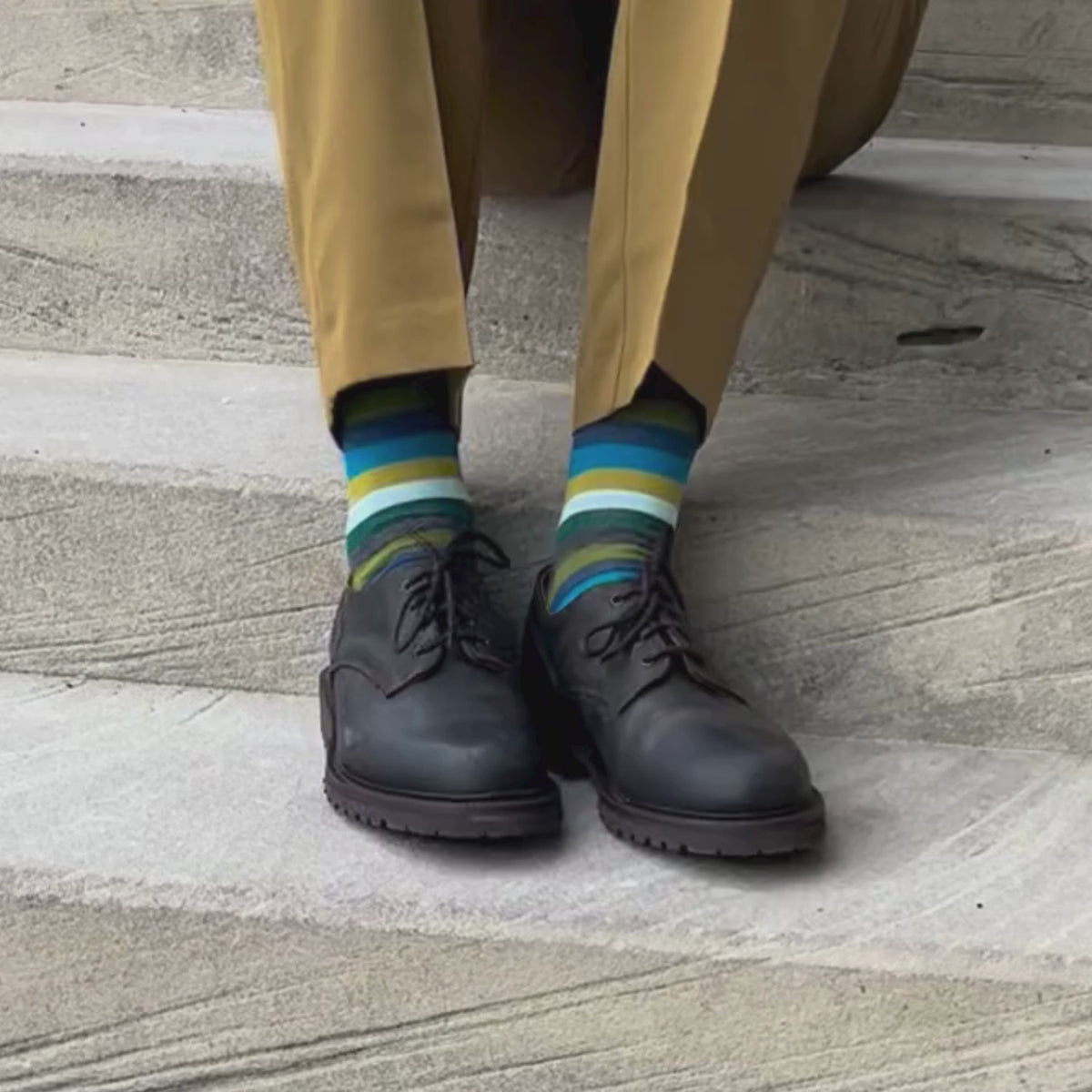Colorful striped socks