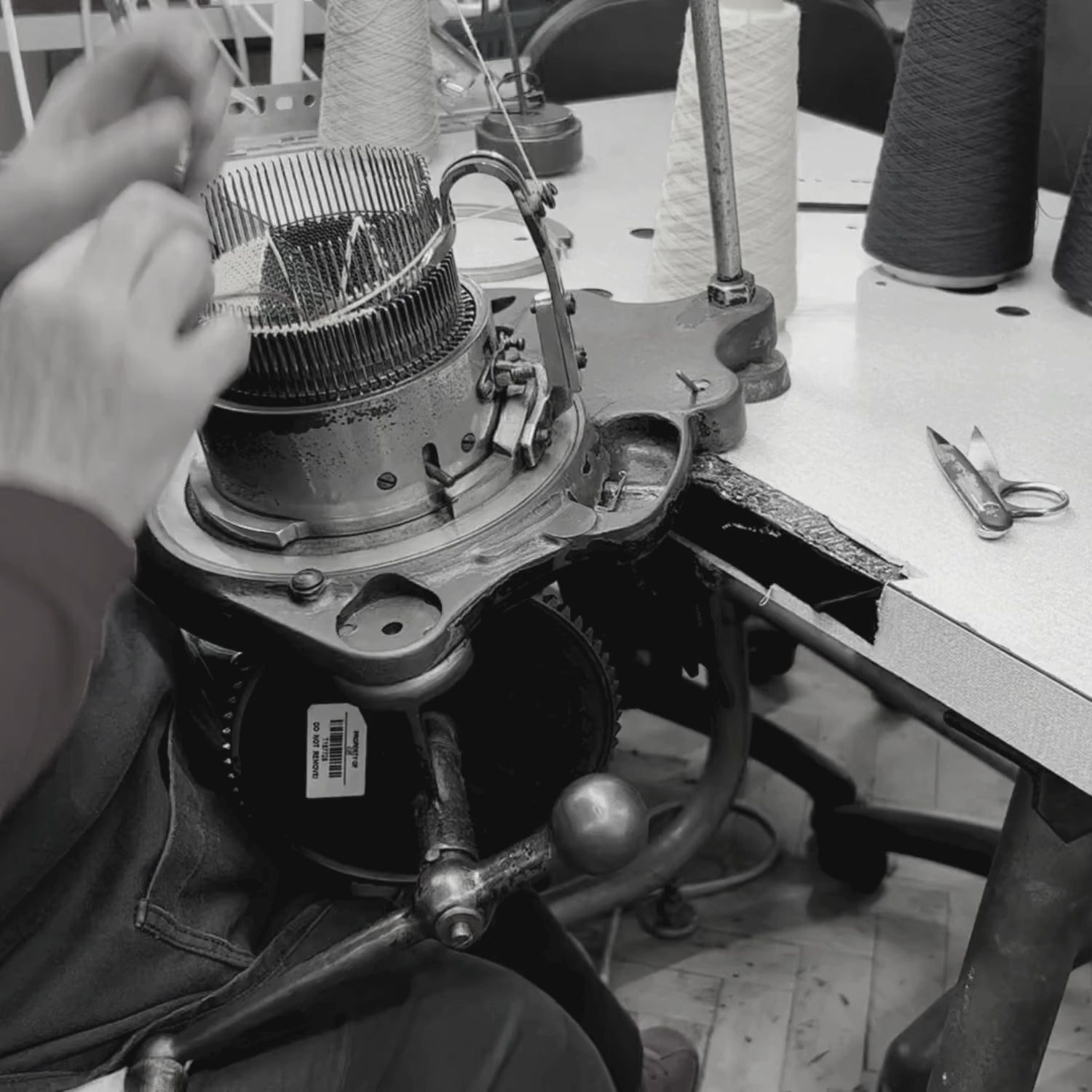 video of the argyle socks being knitted