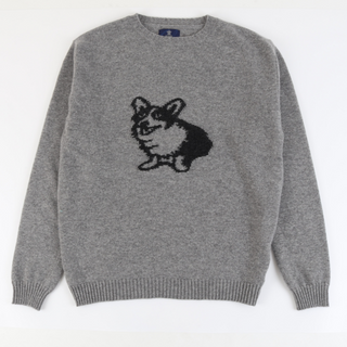 Royal Collection Unisex Corgi Dog Wool Jumper - Corgi Socks