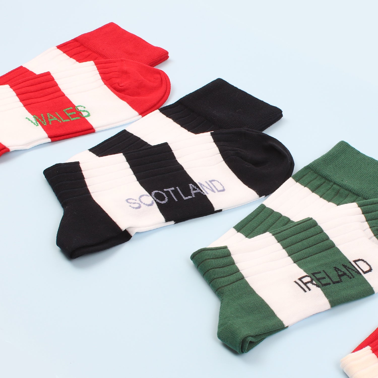 Men's Wales Striped Cotton Socks