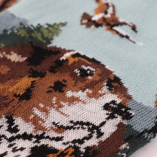 Spaniel Scene Cotton Socks - Corgi Socks