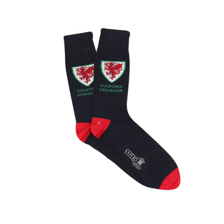 Welsh Football 'Together Stronger' Cotton Socks - Corgi Socks
