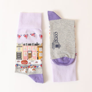 Women's Coronation Street Party Cotton Socks - Corgi Socks