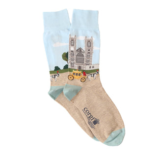 Women's Coronation Westminster Abbey Scene Cotton Socks - Corgi Socks