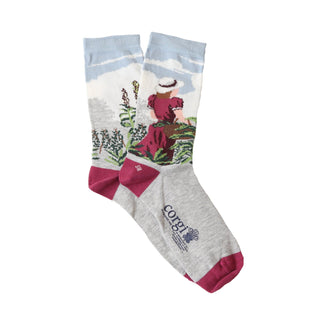 Women's Country Garden Cotton Socks - Corgi Socks