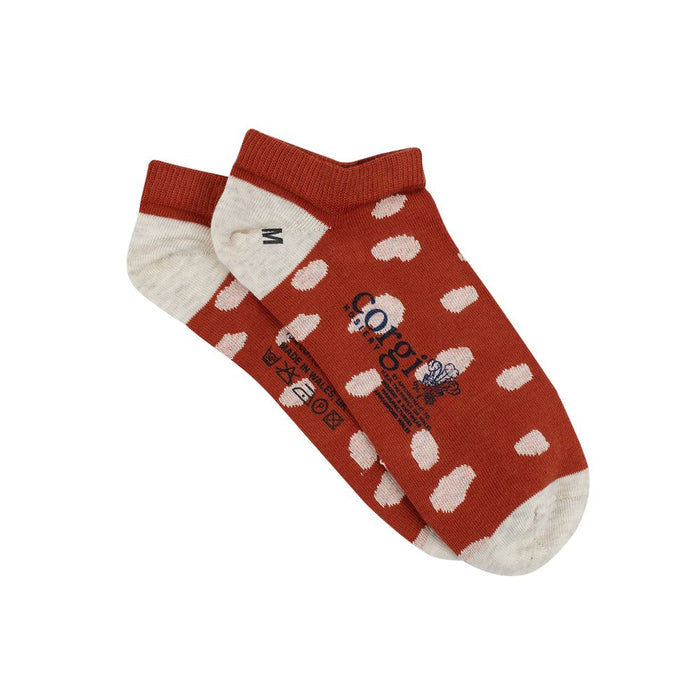 Women's Low Cut Dalmatian Spot Cotton Socks - Corgi Socks