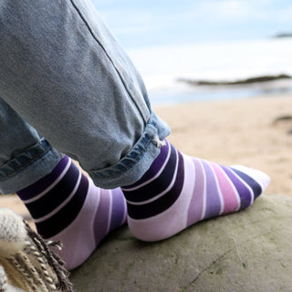 Women's Pantone Stripe Cotton Socks - Corgi Socks
