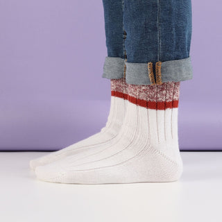 Women's Pure Cotton Sports Stripe Socks - Corgi Socks
