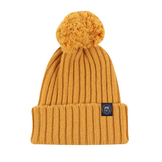 Women's Ribbed Wool Pom Pom Beanie - Corgi Socks