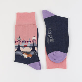 Women's Royal Collection Corgi in the City Cotton Socks - Corgi Socks