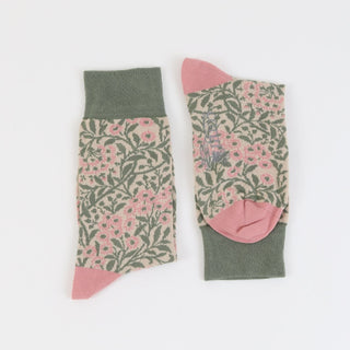 Women's William Morris Michaelmas Daisy 1890's Cotton Socks - Corgi Socks