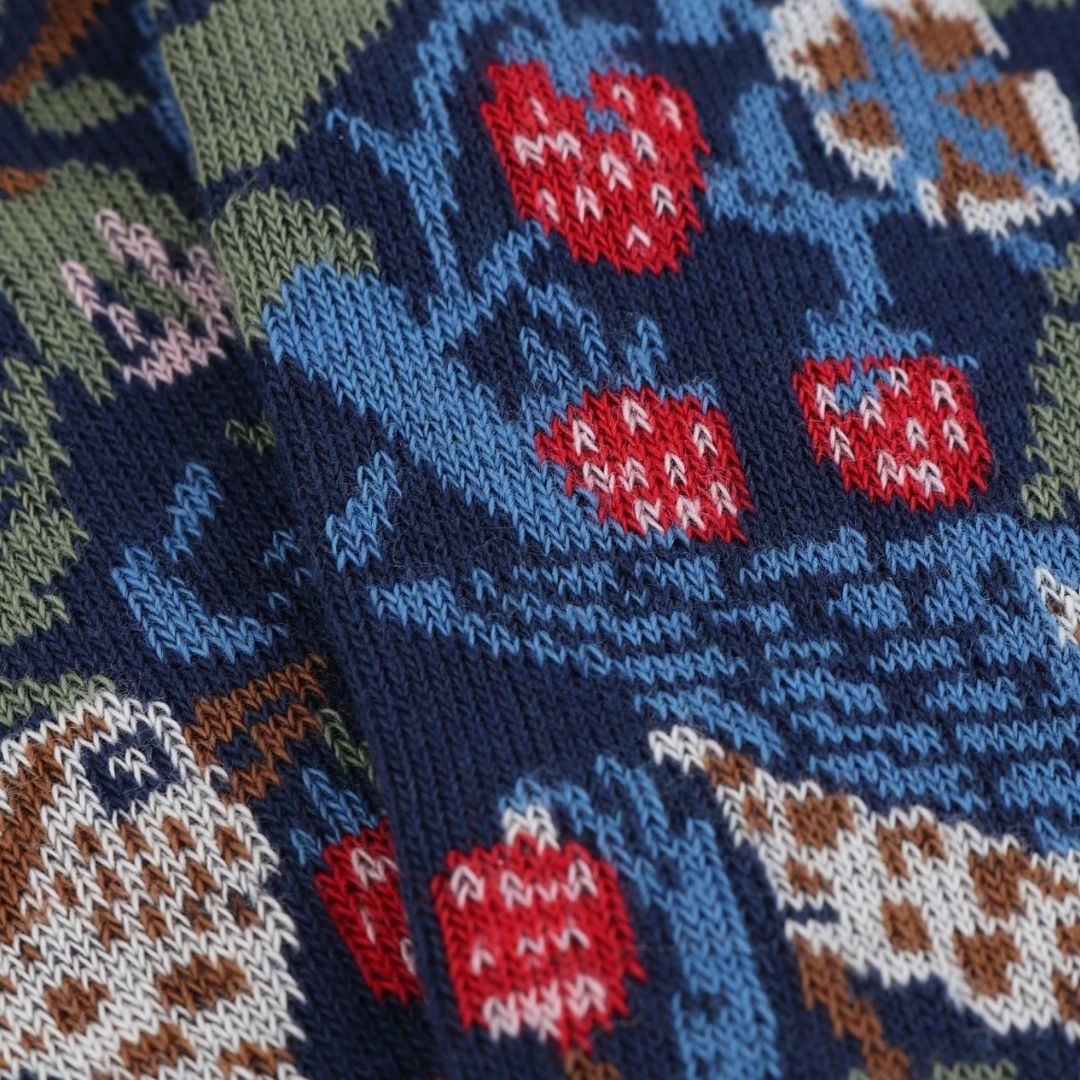 Women's William Morris Strawberry Thief 1883 Cotton Socks - Corgi Socks