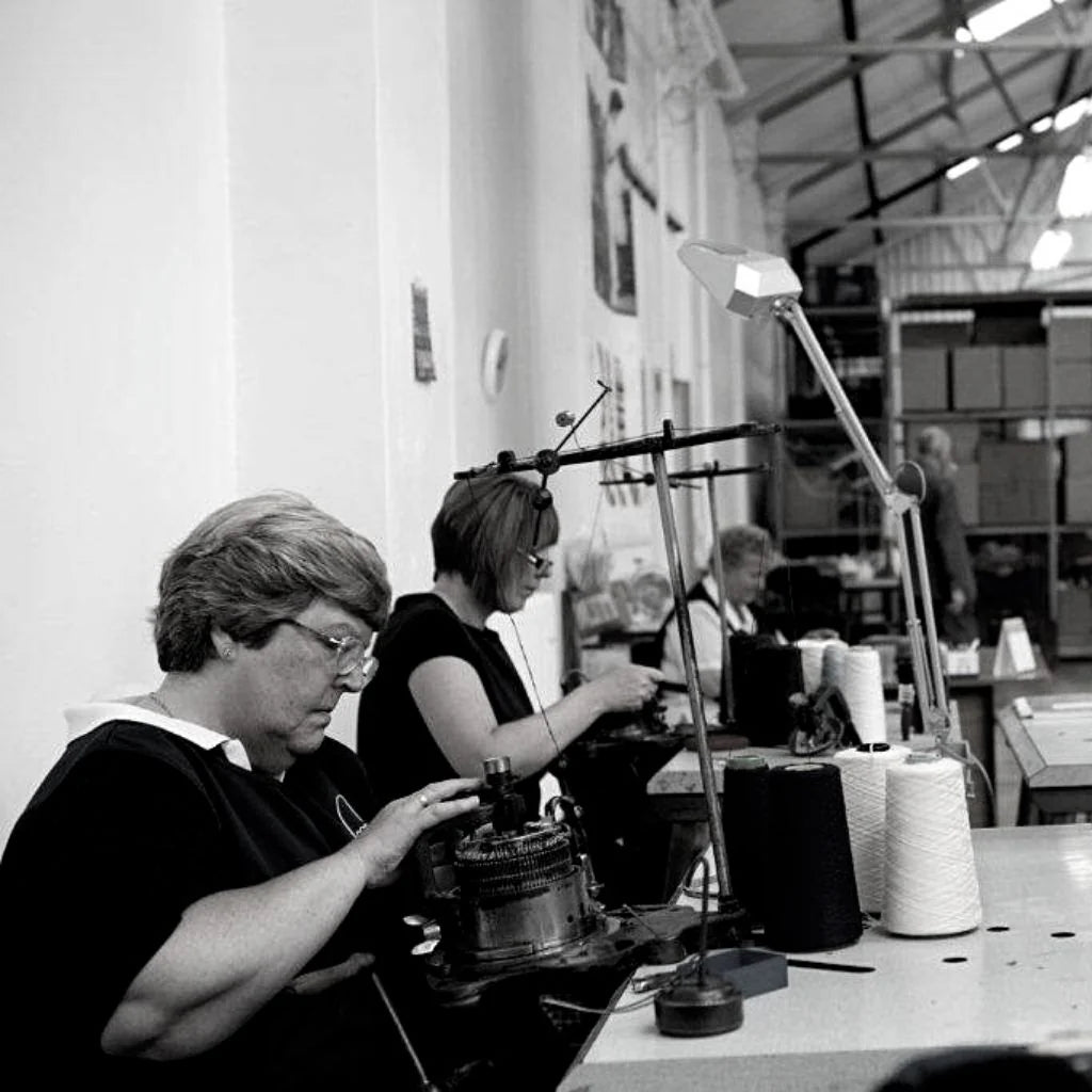 photo of the socks being made