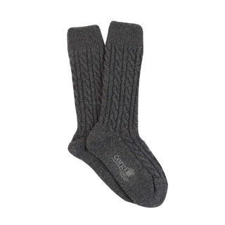 Men's Handmade Cable Pure Cashmere Socks