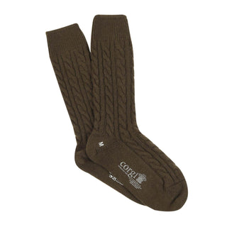 Men's Handmade Cable Pure Cashmere Socks