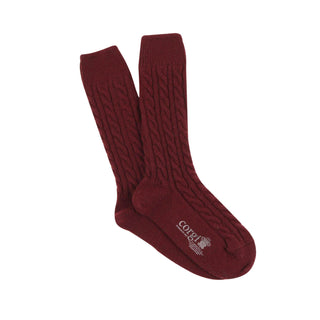 Men's Handmade Cable Pure Cashmere Socks