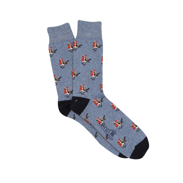 Men's Christmas Robin Cotton Socks