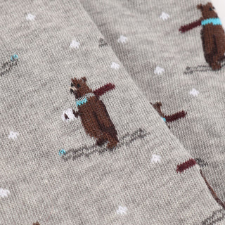 Men's Skiing Bears Cotton Socks
