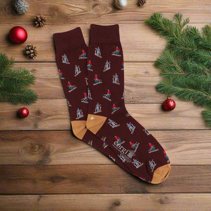 Men's Christmas Ski Cotton Socks