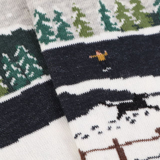 Men's Christmas Walk in the Snow Cotton Socks