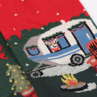 Men's Christmas Caravan Corgi Cotton Socks