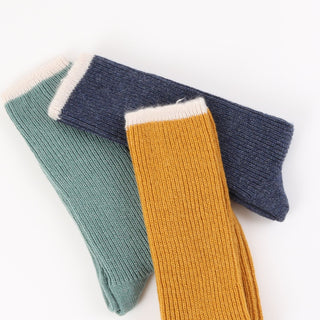 Women's Cashmere & Cotton Contrast Tip Slouch Socks