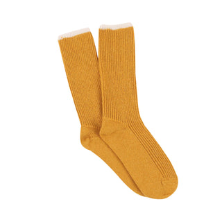 Women's Cashmere & Cotton Contrast Tip Slouch Socks