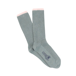 Women's Cashmere & Cotton Contrast Tip Slouch Socks