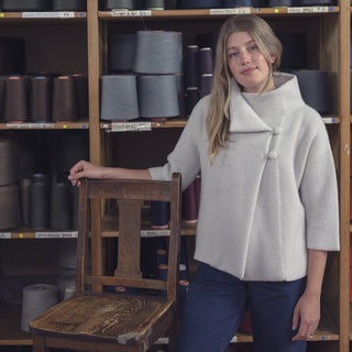 Women's Tuck Stitch Cashmere Swing Jacket