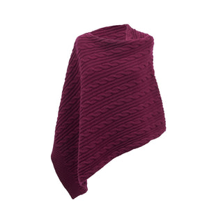 Women's Cable Cashmere & Wool Poncho