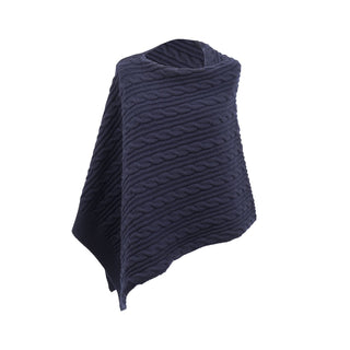 Women's Cable Cashmere & Wool Poncho