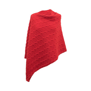 Women's Cable Cashmere & Wool Poncho
