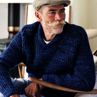 Men's Shawl Neck Sweater